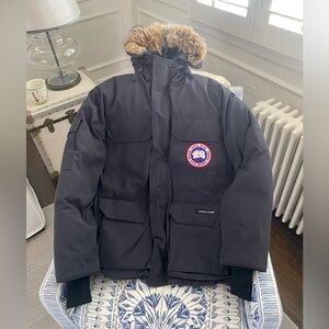 Canada Goose Black Puffer Jacket with Fur Hood